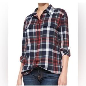Equipment Femme Signature Plaid Flannel Shirt Women's Small Button Down